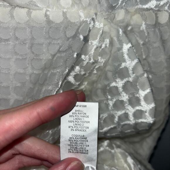 Ramy Brook Allona Dress Size 2 NWT Ivory Textured Long Sleeve Mini Bridal Dress - Picture 7 of 14